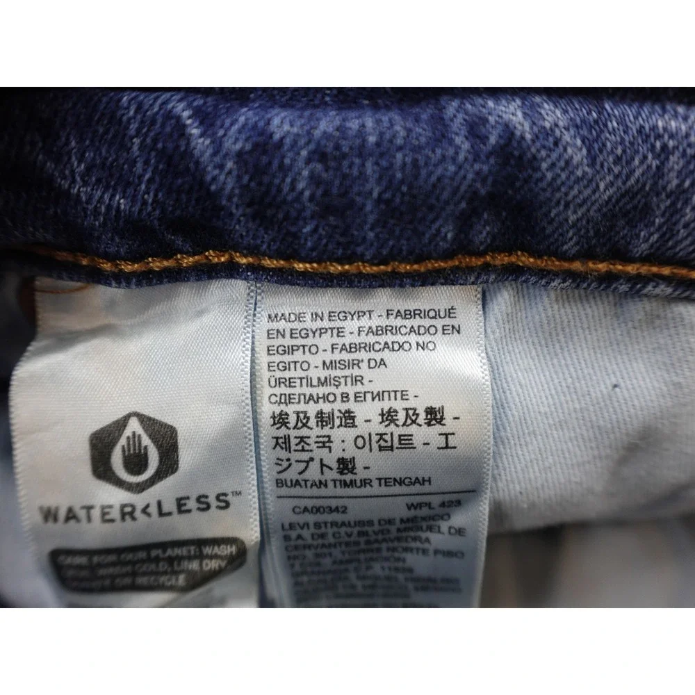 Levi's 502‎ Taper Jeans Mens 38x30 Blue Excellent Premium Waterless Denim 29507